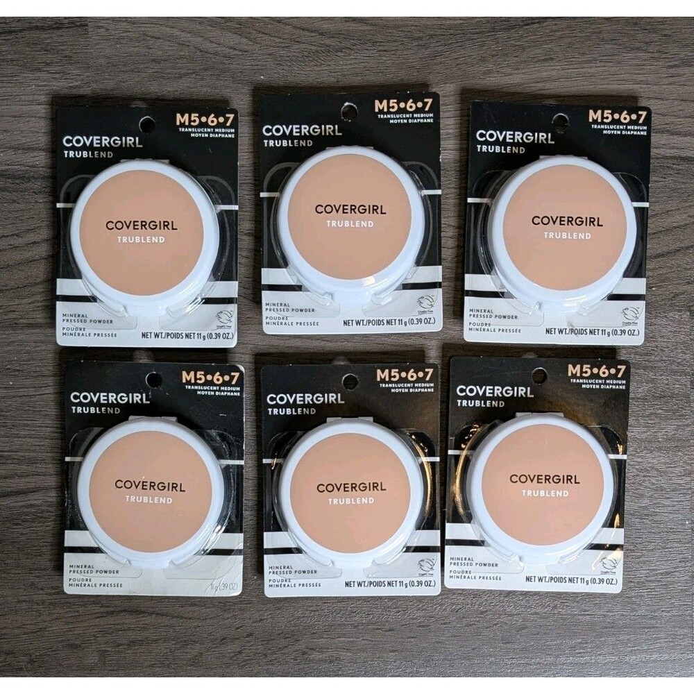 6 Covergirl Trublend Mineral Pressed Powder Translucent Medium M567 M 567 M5 7